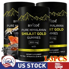 Himalayan Shilajit GOLD Gummies, Organic, Extremely Potent 3000 mg, Fulvic Acid