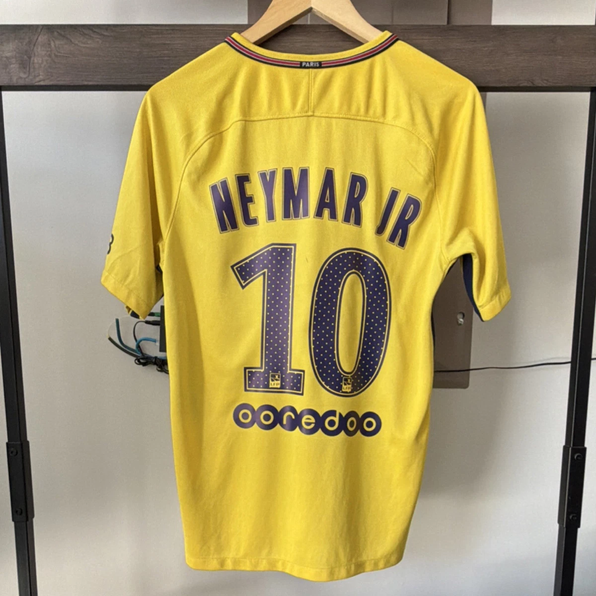 PSG 17-18 Neymar Jr #10 Soccer Jersey Yellow size M | eBay