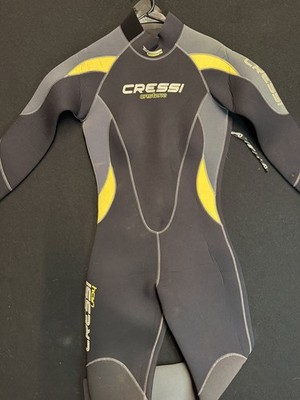 Cressi Ladies Castoro 5MM Full Wetsuit, Black & Yellow, L 4