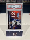 TOM BRADY 2008 TOPPS CHROME DYNASTIES REFRACTOR COLLEGE JERSEY # 10/199 PSA 9