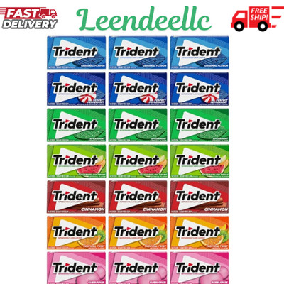 Trident Sugar-Free Chewing Gum Variety Pack  Assorted Flavors,21 Packs 294 Piece