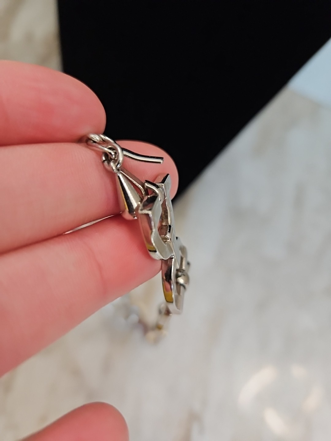 Monet Silver Statement Link Necklace Earring Brac… - image 9