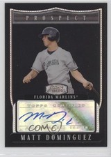 2007 Bowman Sterling Prospects Black Refractor 25/25 Matt Dominguez Auto e6p