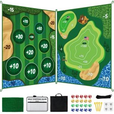 Double Sided Golf Chipping Game,6x5 FT Sticky Playing Golf Game Practice Mat ...
