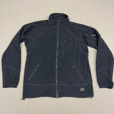 Helikon-Tex Alpha Tactical Jacket Mens M Dark Blue Grid Fleece Waffle Full Zip