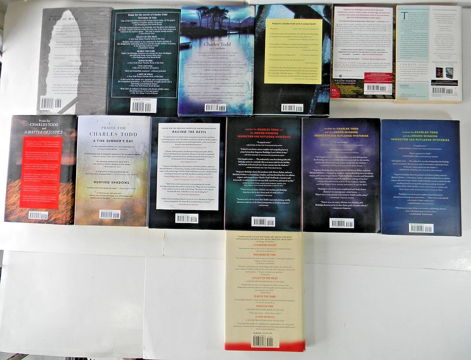 Lot of 13 Charles Todd Mystery Novels IAN RUTLEDGE series Mixed Lot - GOOD - Image 3 of 3