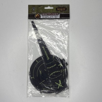 Warmachine Mk II Template Set Circular Spray & Measuring Key - Mercenaries New