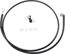 DRAG SPECIALTIES 640210-10BLK Brake Line - Front - Black - +10" - '99-'07 FXST
