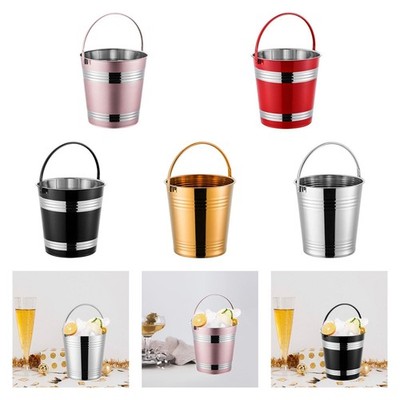 Tragbarer Eiskübel, Eiskübel für Bier Und Getränke, Tragbarer Servierkübel,