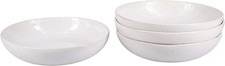 Serene 5Pc Cream Pasta Bowl Set - 4 Bowls Included