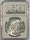 BEAUTIFUL BLAST WHITE 1882 S MORGAN SILVER DOLLAR NGC MS63 VERY PQ FREE SHIPPING