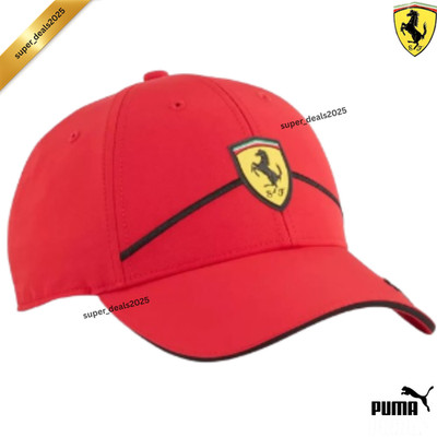 Puma Scuderia Ferrari SPTWR Mens Baseball Cap Red Adjustable Sports Hat Unisex