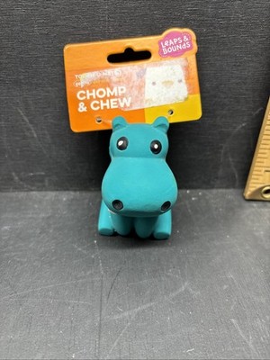 leaps and bounds dog toy latex Hippo Teal