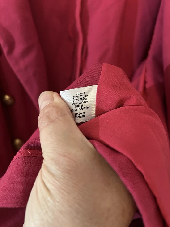 Blazer Lane Bryant “The Bryant” Talla 16 Rosa Con Botones Dorados Punta Foto 3 de 4