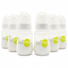 Avima Anti-Colic Baby Bottles   4 oz, Slow Flow Nipples   BPA-Free, Standard Nec