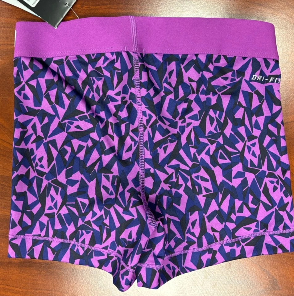 NEW! NIKE PRO Women's 3.0" COMPRESSION Run Shorts- XS -Purple/Printed 777492-556 - Image 3 of 4