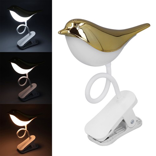 Bird Reading Table Lamp Touch Control Stepless Dimmable USB Rechargeable Desk