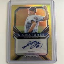 SHUN YAMAGUCHI-2021 PANINI PRIZM GOLD PRIZM AUTO 08/10  BLUE JAYS