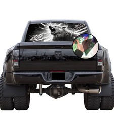 Truck Back Window Graphics Wolf P566 See Through Rear Decal