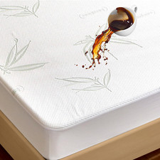 Twin Waterproof Mattress Protector, Rayon Made from Bamboo Mattress Pad Cover Ne