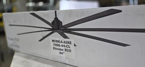 Minka Aire F896-84-CL Xtreme H2O 84" Outdoor Coal Black Ceiling Fan with Remote - Picture 3 of 9