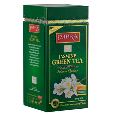 IMPRA Jasmine Green Tea Loose Leaf in Metal Tin 200g / 7.1 oz