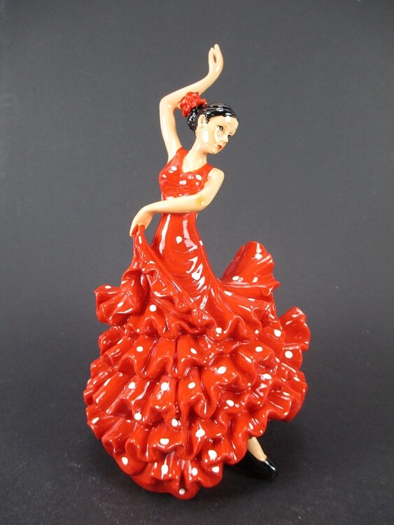 Flamenco dancer red souvenir poly model Spain Spain 17 cm!!
