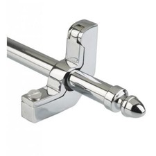 Bright Chrome Stair Rods - Acorn Finial - 12mm with Cutting Service