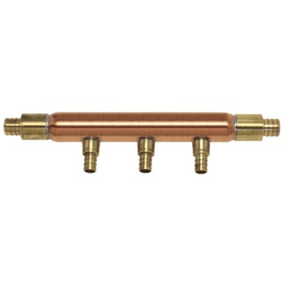 Watts PEX 3 Branch 1/2'' Barb Manifold, 3/4'' Barb X 3/4''Barb Open