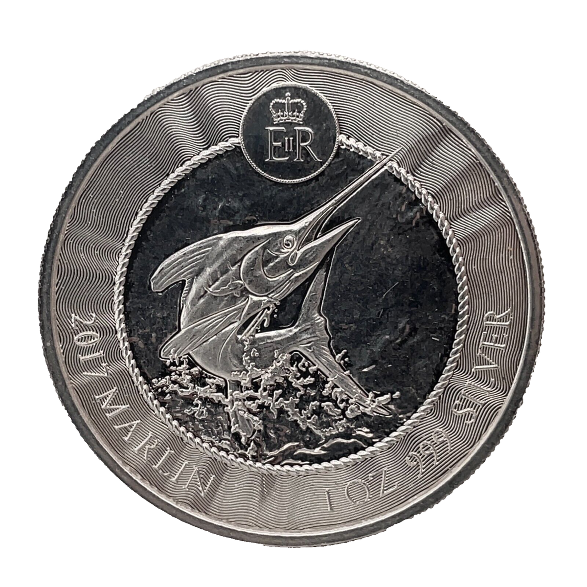 2017 Caribbean Cayman Islands 1 Dollar 1 oz .999 Silver Blue