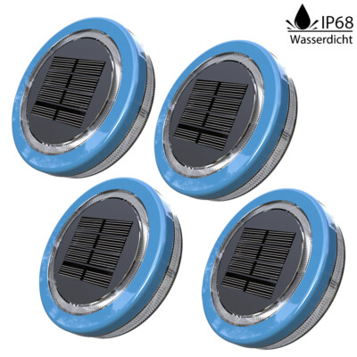 1-4 x Solar Swimming Pool Light LED Floating Lights Garden IP68 Underwater Lamp