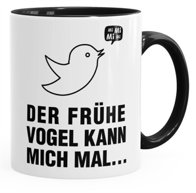 Tasse mit Spruch Der frühe Vogel kann mich mal Fun MoonWorks 