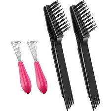 Boao 4 Pcs Hair Brush Cleaning Set Tool Mini Hair Cleaning Brush Cleaner Tool fo