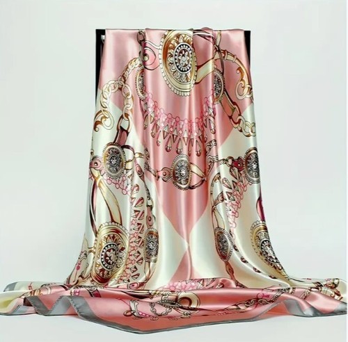 New Large Women’s Imitation Silk Scarves / Scarf Designer Print Head 119 Options - Picture 134 of 229