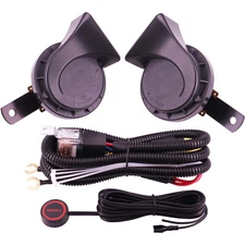 12V Car Horn Loud Train Horn for Truck Electric Air Horn Kit with Harness&Button