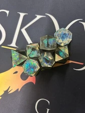 Sirius Dice Set - Polyhedral - Clear Cloak and Dagger  (RPG SET - 8 Dice)