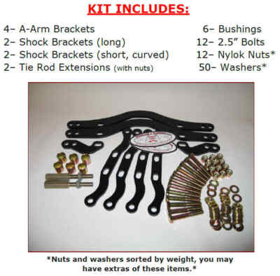 Kawasaki KFX 90/50 A-arms & Shocks ATV Widening Kit + 4/110mm 3