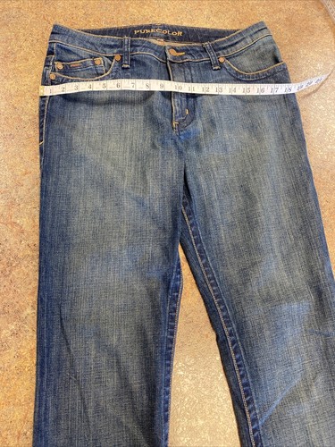 Pure Color Womens Medium Wash Cotton Stretch Denim Jeans Sz 31 - Picture 5 of 9