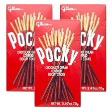 [Pack de 3] Glico Pocky Biscuit Stick, Chocolate, 2,47 Onzas