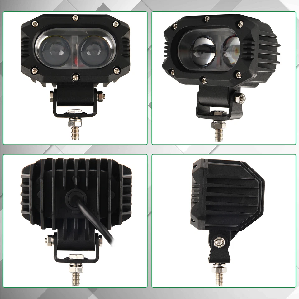 Barra de luz de trabajo LED de 4 pulgadas 384 W vainas cubo puntual todoterreno SUV ATV 12V 24V antiniebla 4 un. Foto 3 de 4