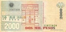 Colombia  2000  Pesos  7.3.2005  P 451j  Circulated Banknote MPCH
