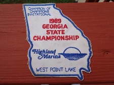 VINTAGE 1989 B.A.S.S. GEORGIA STATE CHAMPIONSHIP FISHING PATCH TOURNAMENT