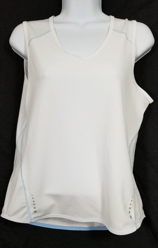 Champion Women's White Polyester Tank Top Size Medium - Picture 3 of 7