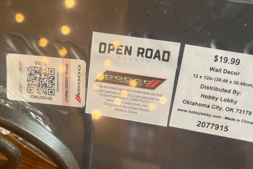 Dodge Challenger 12" rundes geprägtes Metallschild Garage Höhle Scheune Neu in Verpackung - Bild 3 von 3