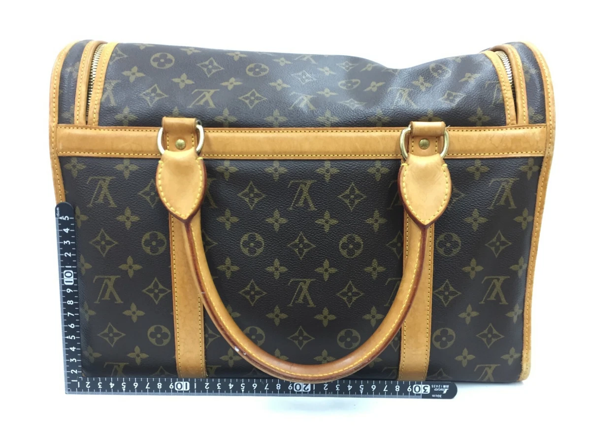 Auth Louis Vuitton Monogram SAC Chien 40 Dog Pet Carrier Bag  1L010060n"