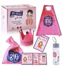 Big Sister Gift Set Toddler Girls 6-Pieces Princess Set Costume Bottle New Baby