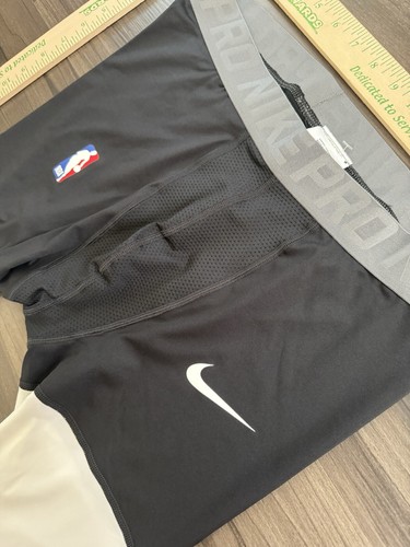 Nike Pro NBA Compression Pants Length Black/White (AT9764-011) Size XL MSRP $75 - Picture 2 of 4