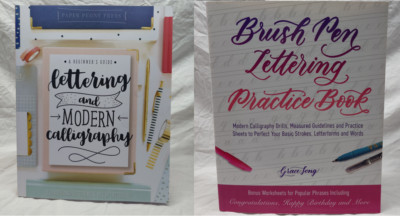 Lettering and Modern Calligraphy & Brush Pen Lettering Practice book Bundle