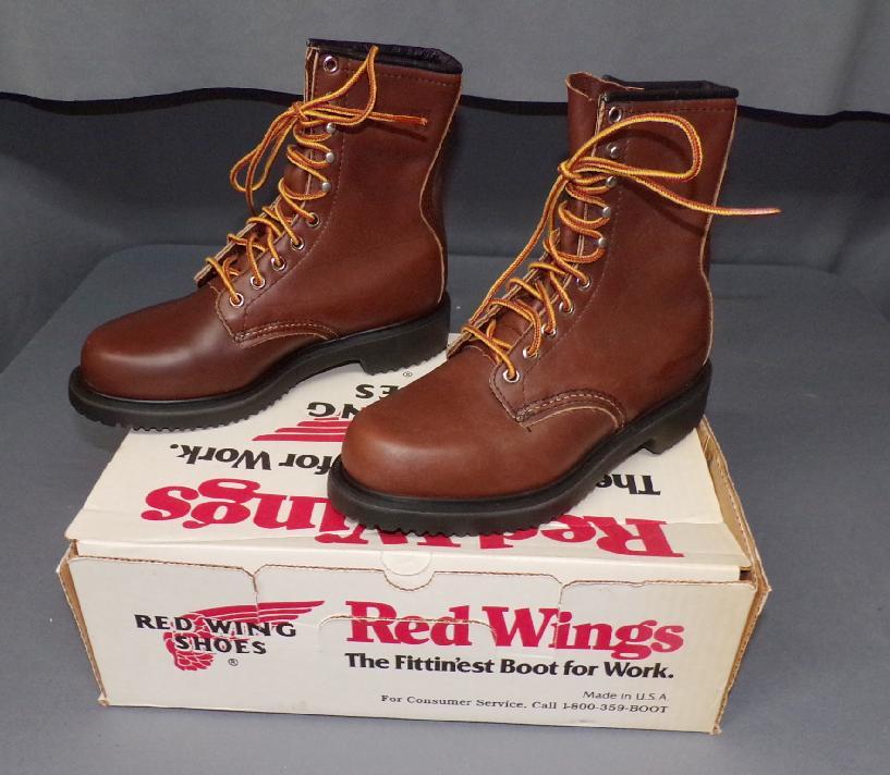 Red Wing Work Boots Mens 12 Brown Leather Insulated Lace Up Made In USA 1212 USA RED WING 1212 ROUND SOFT TOE WORK DAILY BOOT MULTIPLE  main image 3