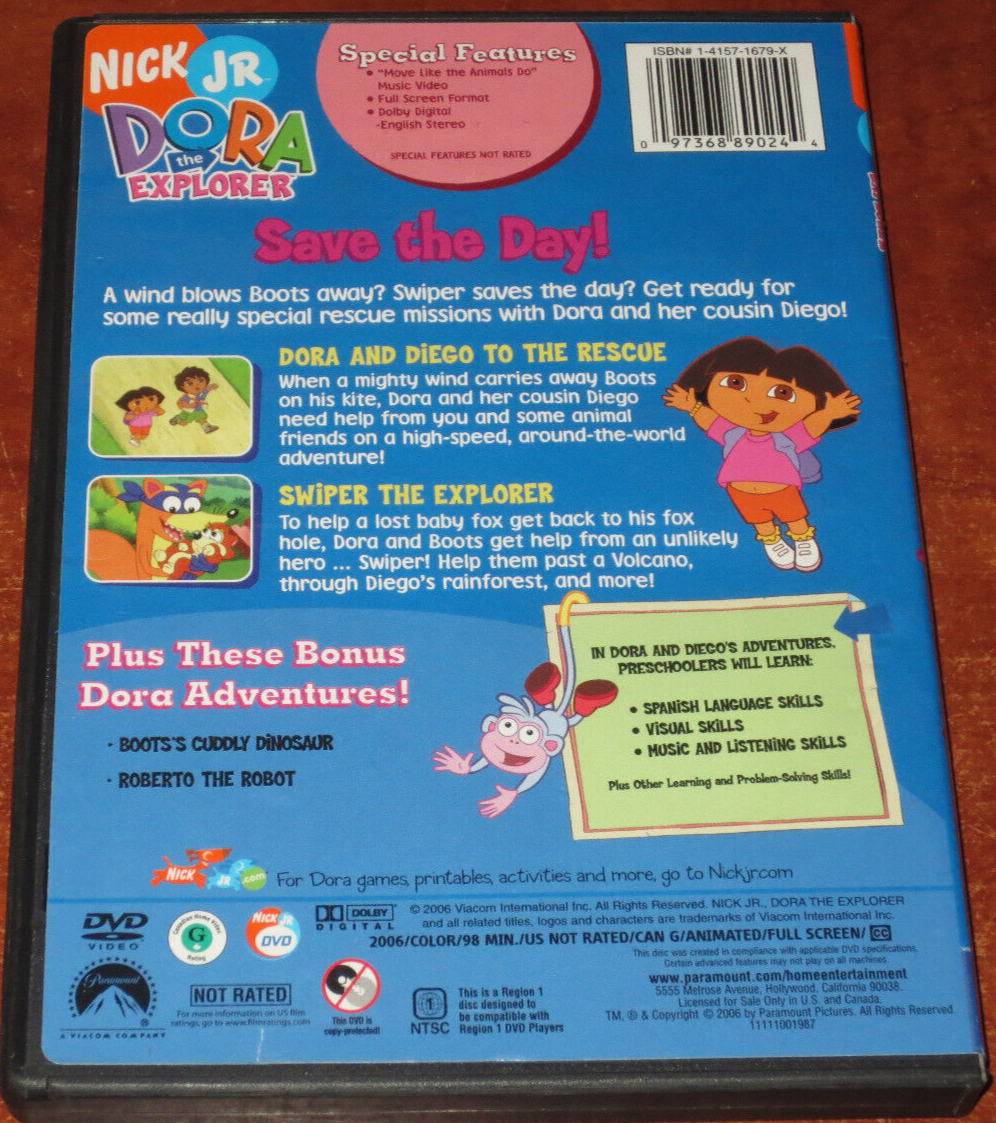 Dora the Explorer - Save the Day (DVD, 2006) full screen